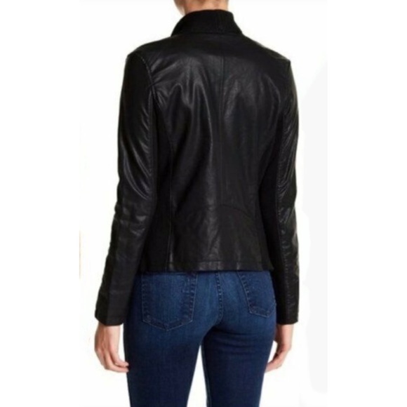 BlankNYC Vegan Leather Jacket with Knit Drape, size M, perfect condition - Picture 6 of 14